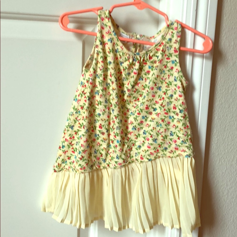 Yellow dress with floral print